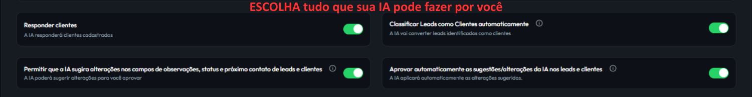 Campo com mensagem padrão para encaminhar conversa para humano.